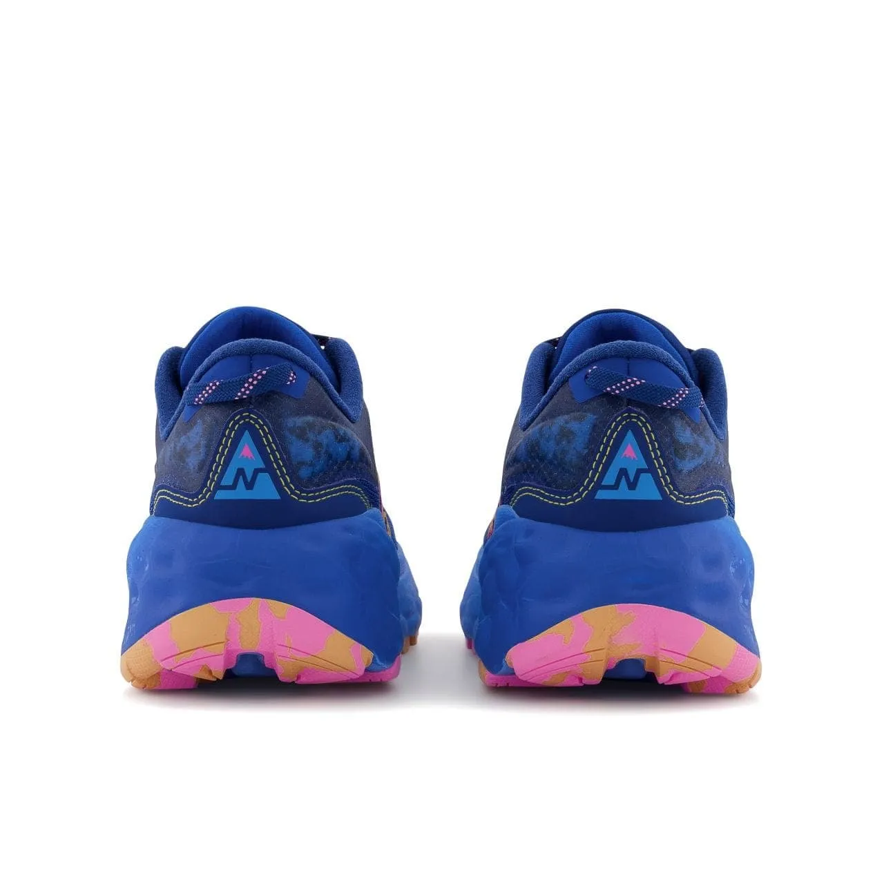 New Balance Fresh Foam X More Trail v2 (Women's) - Blue with vibrant apricot and vibrant pink