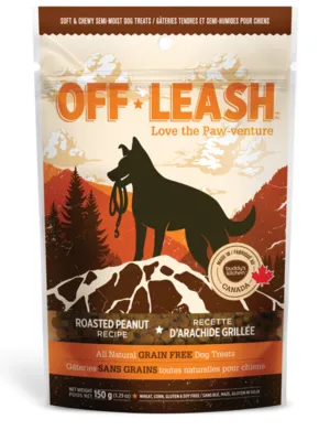 OFF LEASH ROASTED PEANUT SOFT & CHEWY DOG TREATS