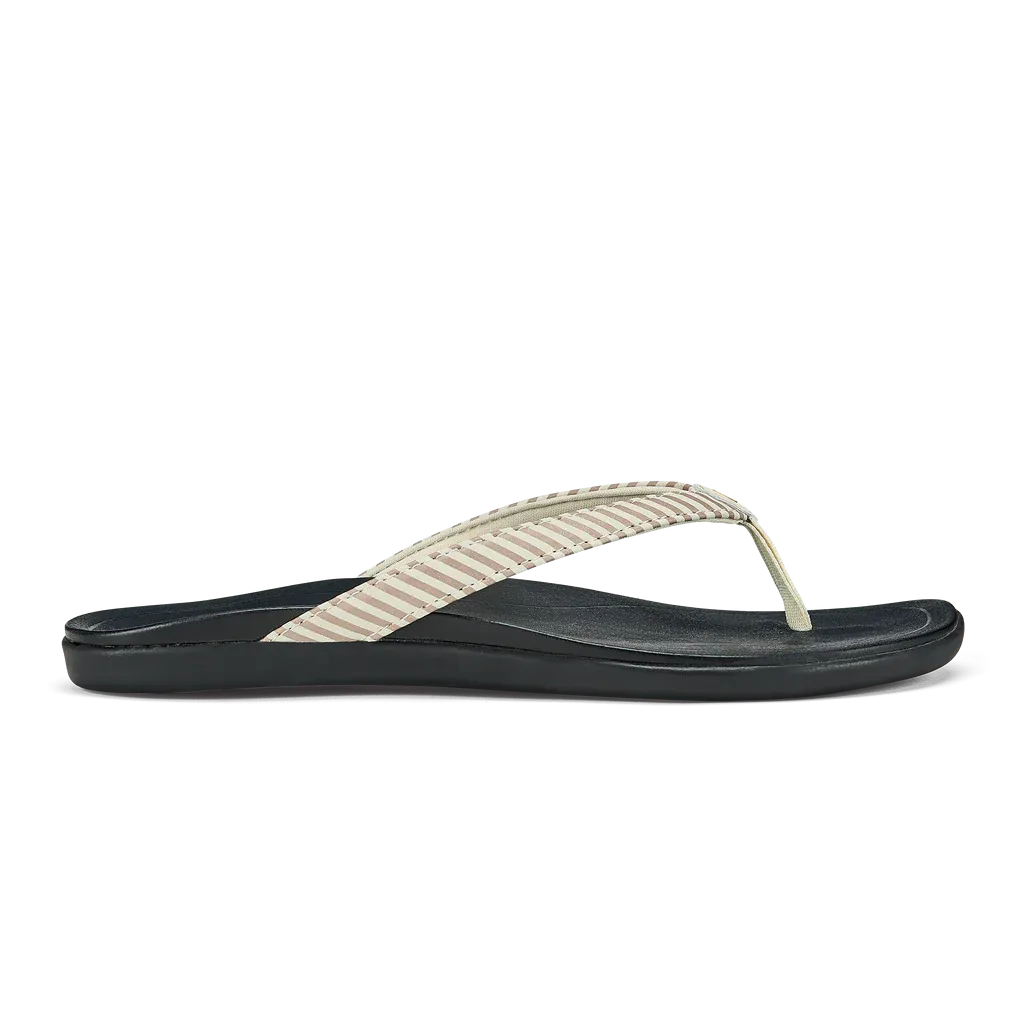 OluKai "Ho'opio" Women's Sandals- Bone/Stripe