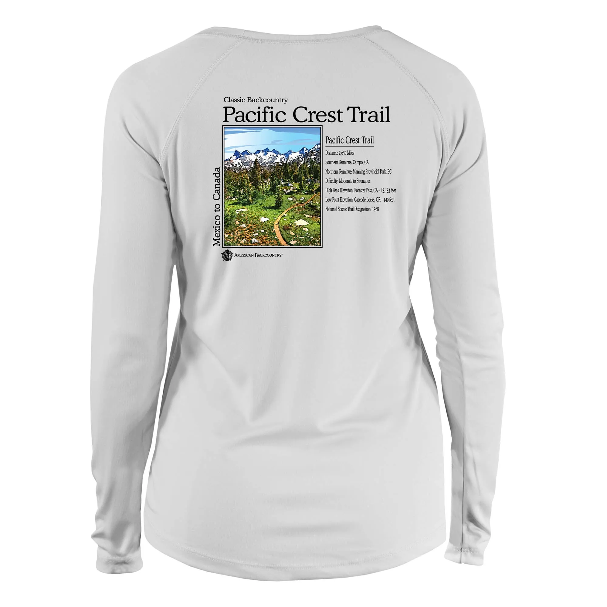 Pacific Crest Trail Classic Backcountry Long Sleeve Microfiber Women's T-Shirt