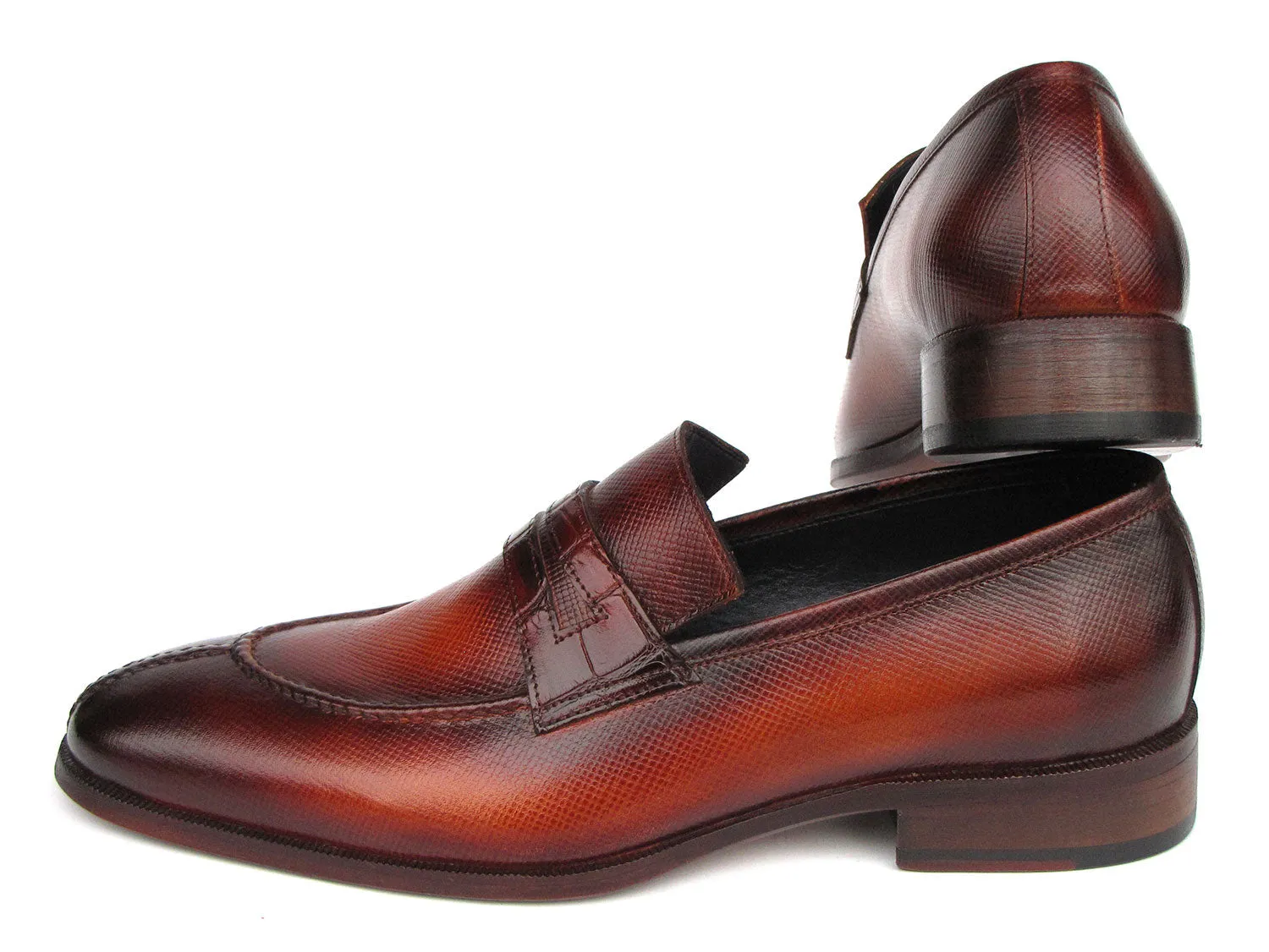 Paul Parkman Men's Split Toe Loafer Shoes Tobacco