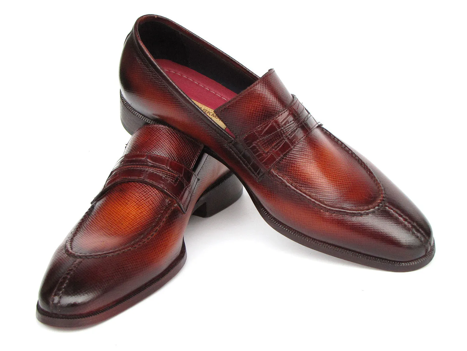 Paul Parkman Men's Split Toe Loafer Shoes Tobacco
