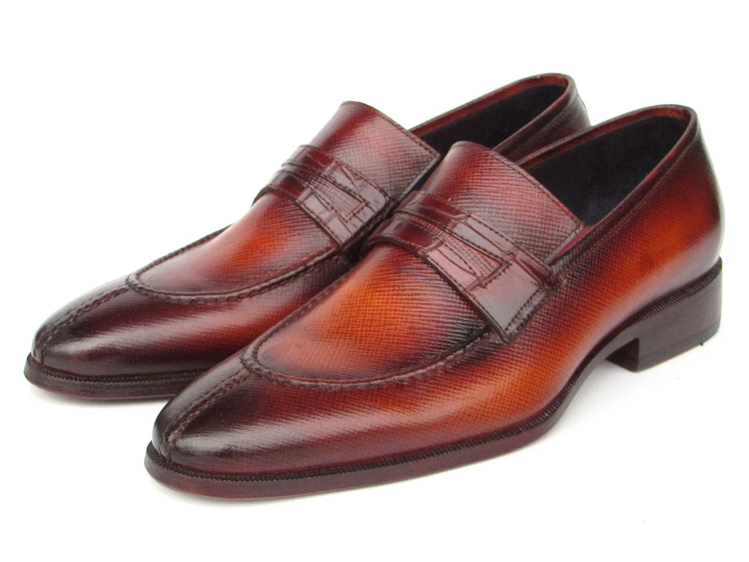 Paul Parkman Men's Split Toe Loafer Shoes Tobacco