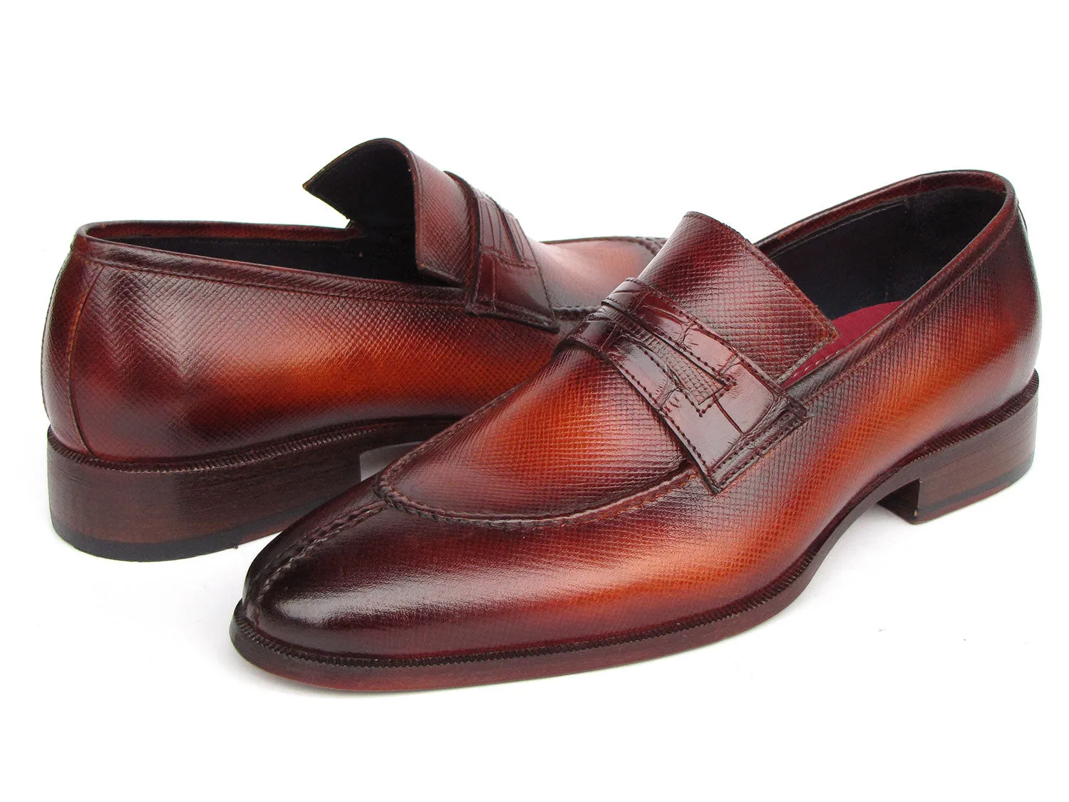Paul Parkman Men's Split Toe Loafer Shoes Tobacco