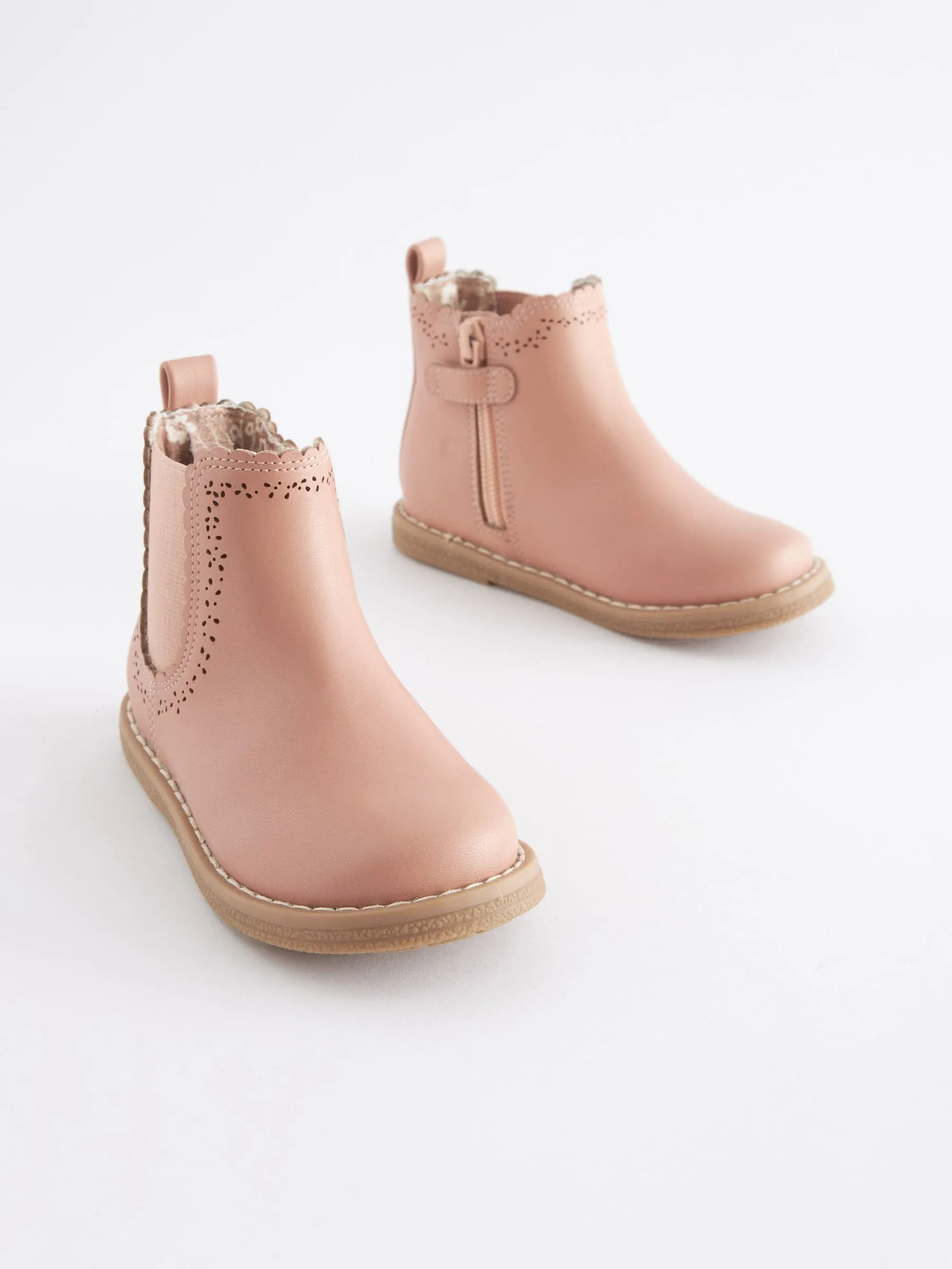 Pink Standard Fit (F) Chelsea Boots