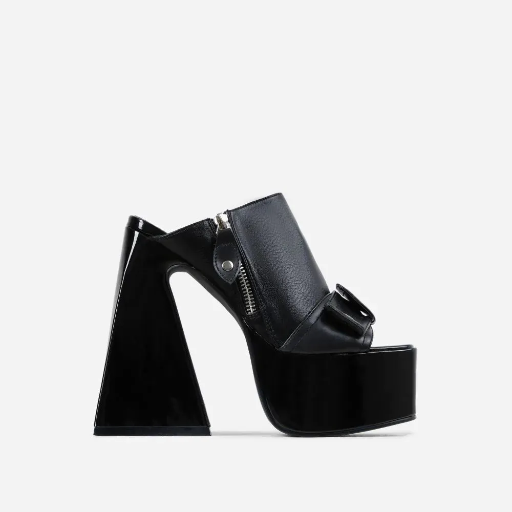 Pre Order:  Square Open Toe Thick High Heel Sandals