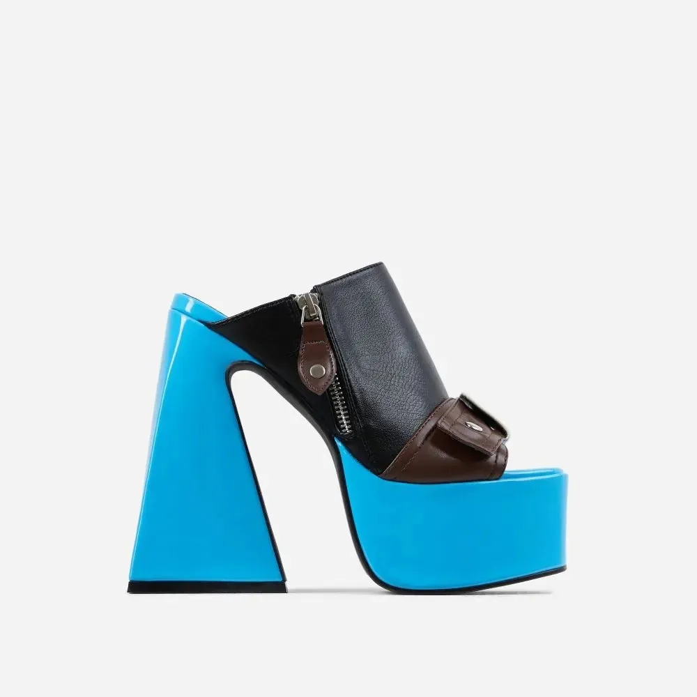 Pre Order:  Square Open Toe Thick High Heel Sandals