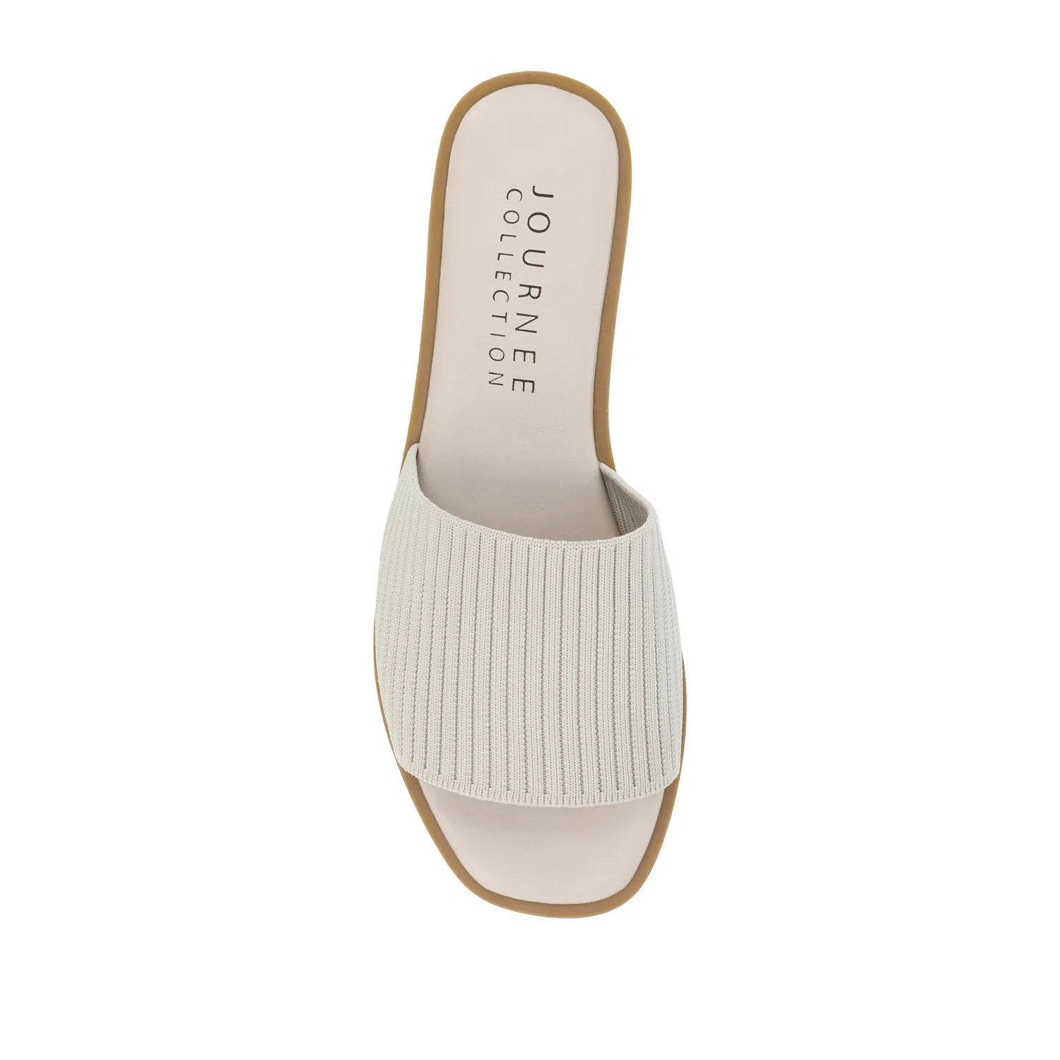 PRISILLA SLIDE SANDALS IN KNIT FABRIC IN WIDE