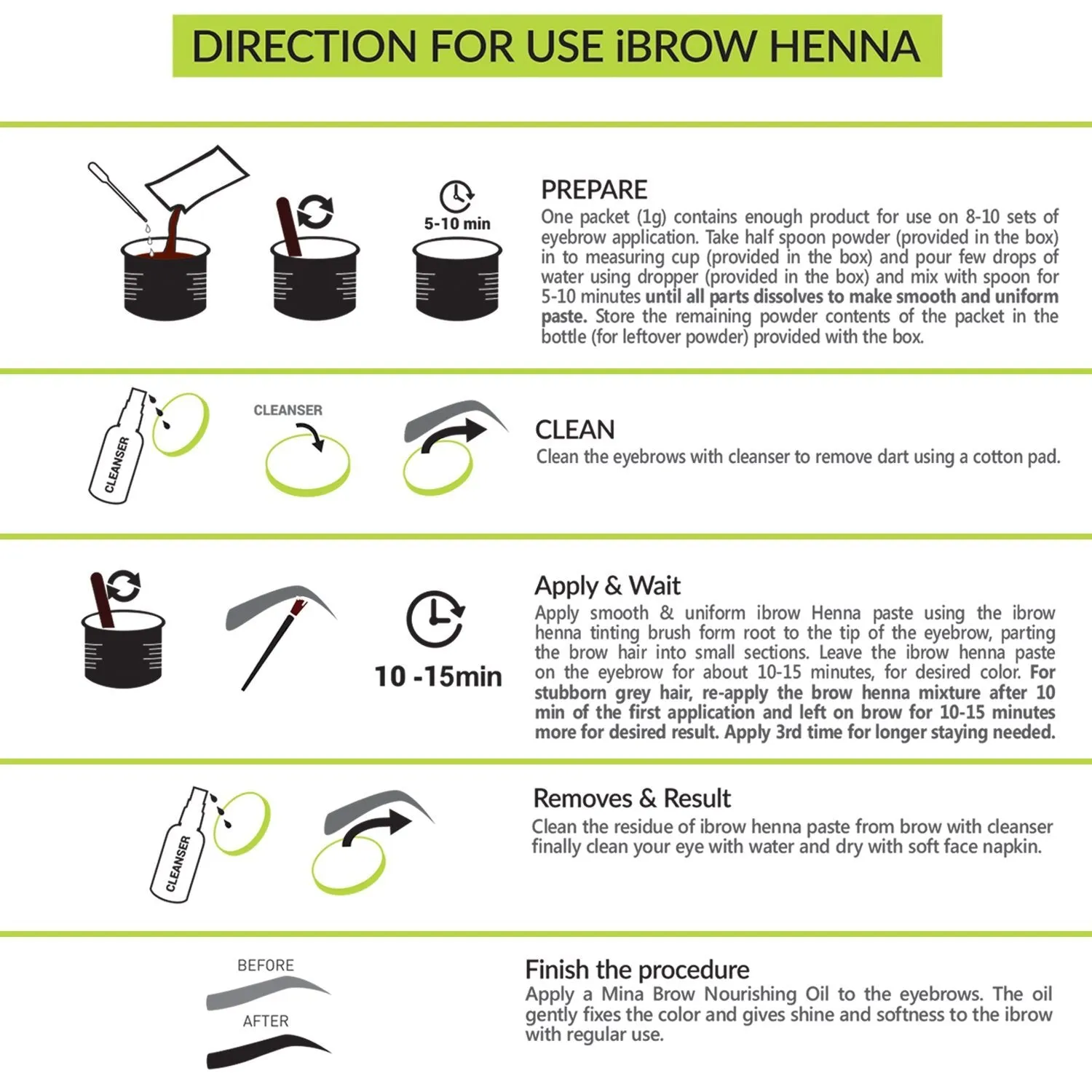 Professional Henna Brow Kit - For Brow Artists & Trainers - (Set of 8 Natural Cool And Warm Shades)