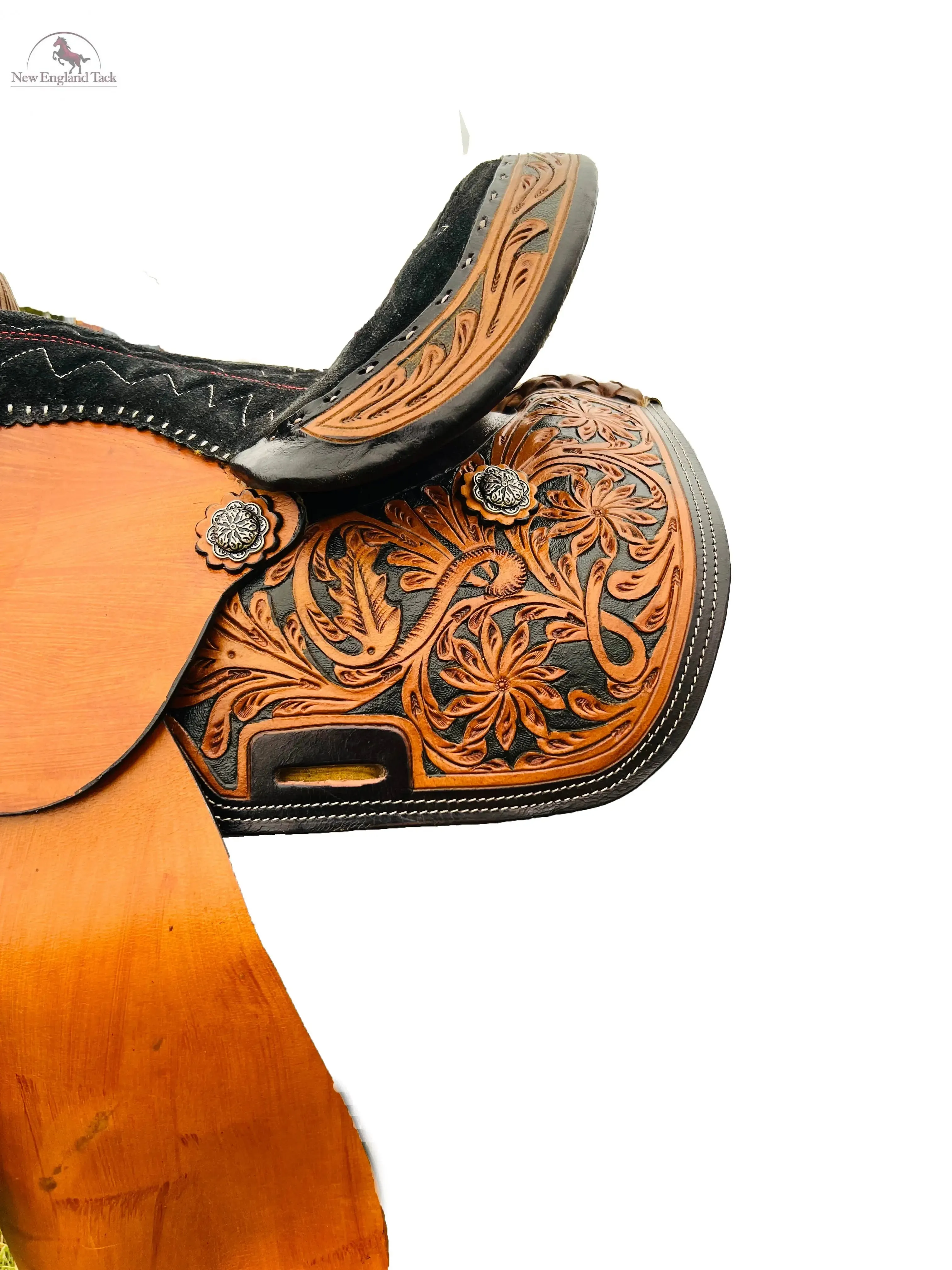 Resistance Floral Tooled Youth Western Leather Horse Pleasure and Trail Saddles