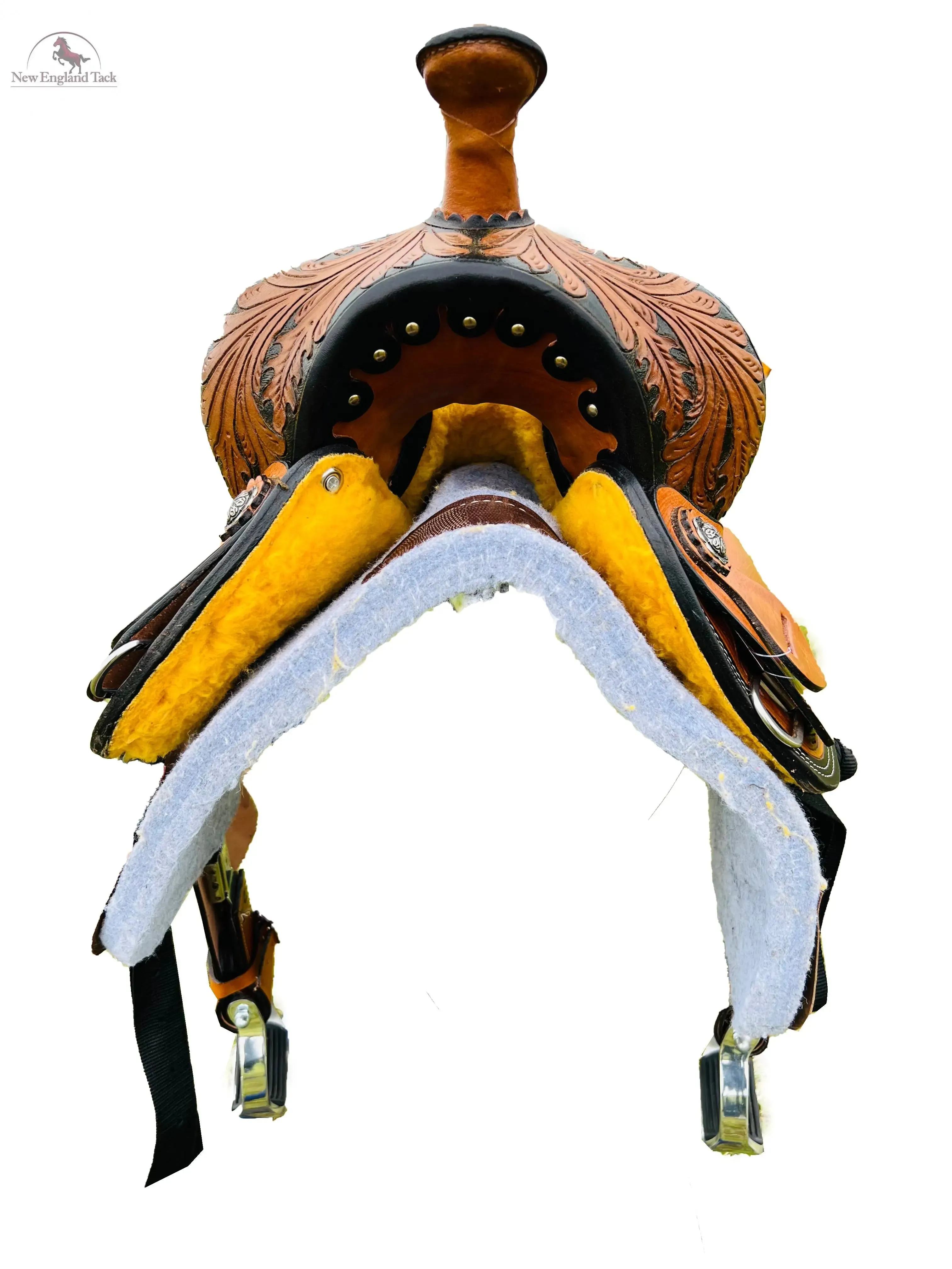 Resistance Floral Tooled Youth Western Leather Horse Pleasure and Trail Saddles