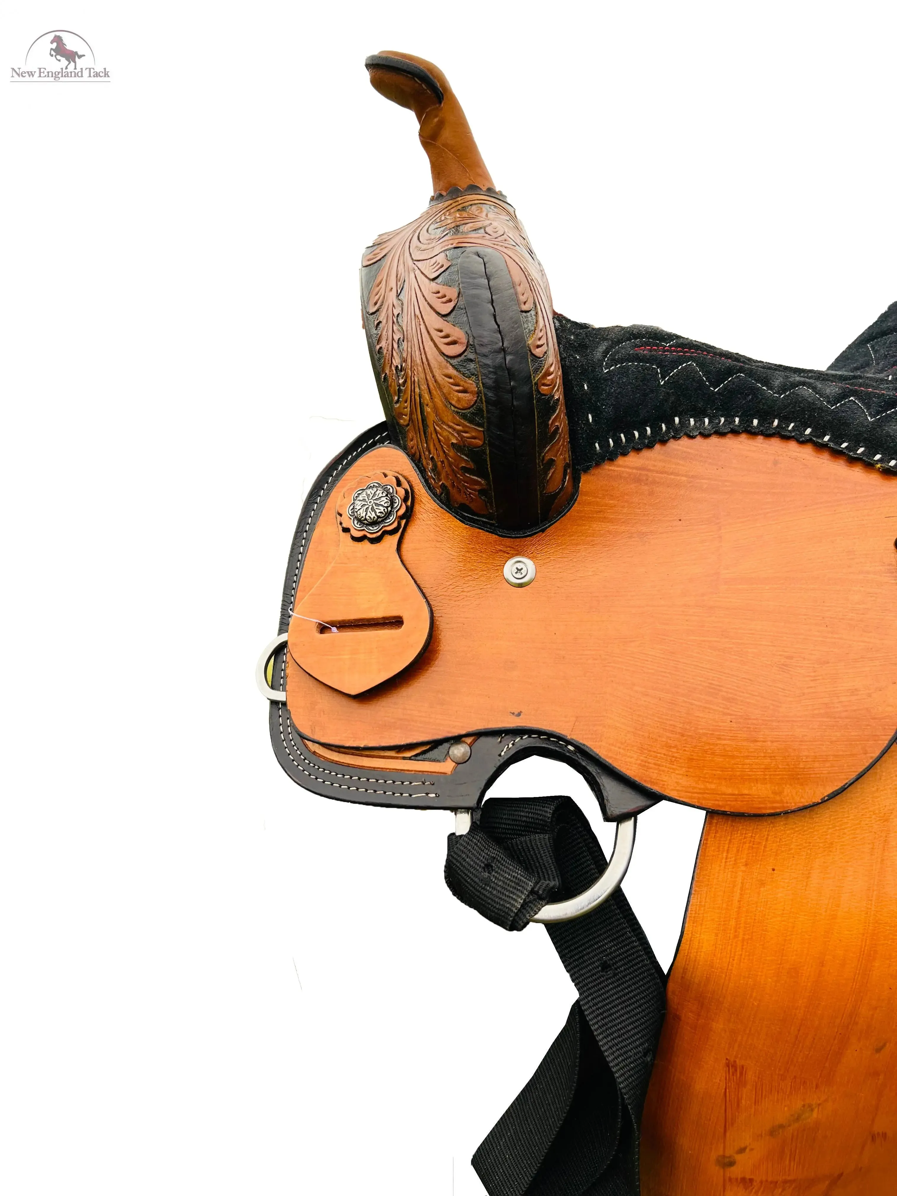 Resistance Floral Tooled Youth Western Leather Horse Pleasure and Trail Saddles