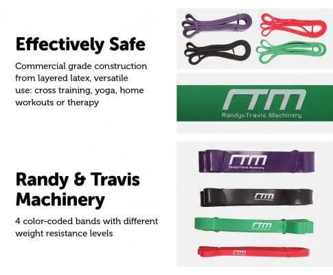 Resistant Bands Workout Loop Set x 4