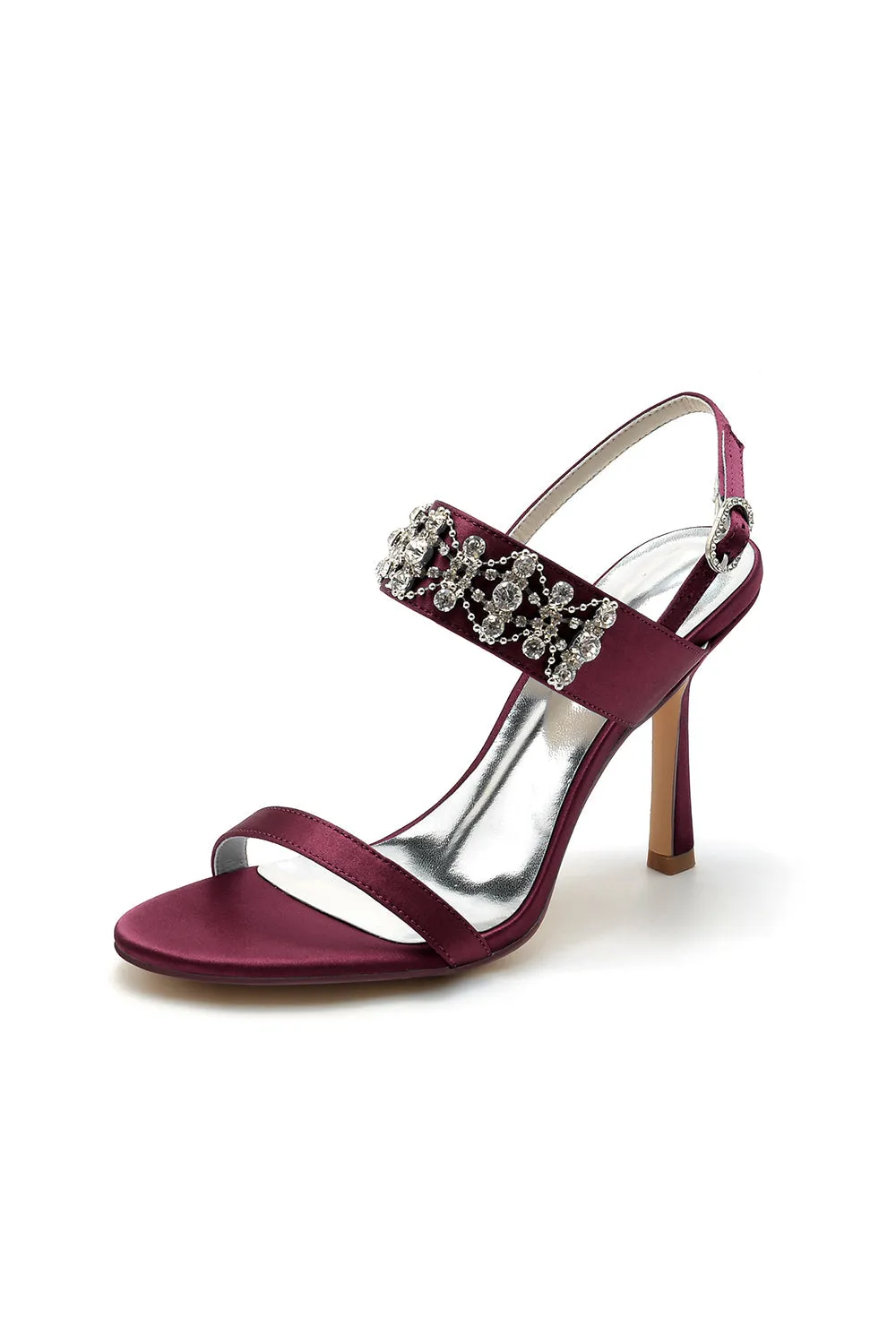 Rhinestone Beaded Ankle Straps Party Shoes