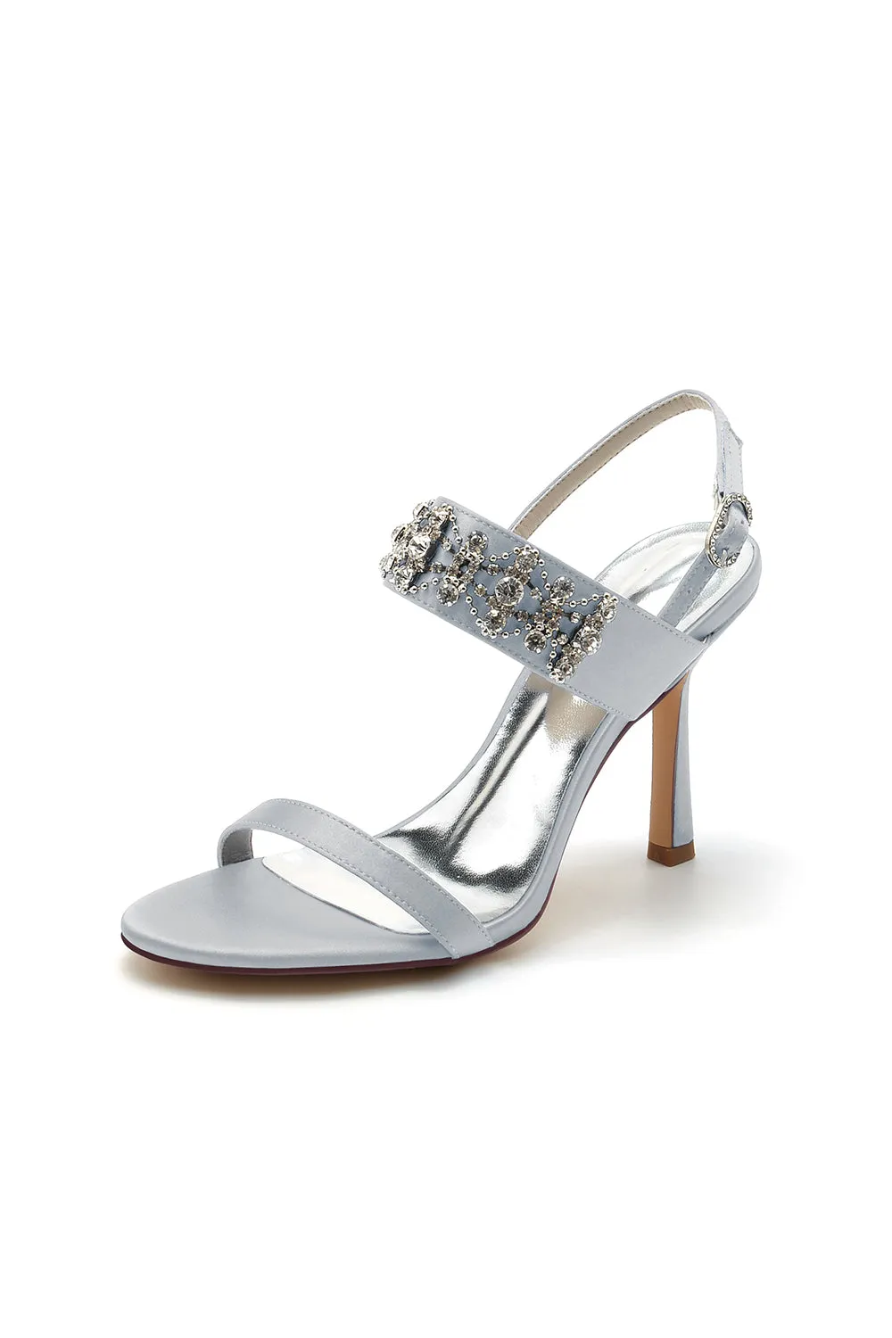 Rhinestone Beaded Ankle Straps Party Shoes