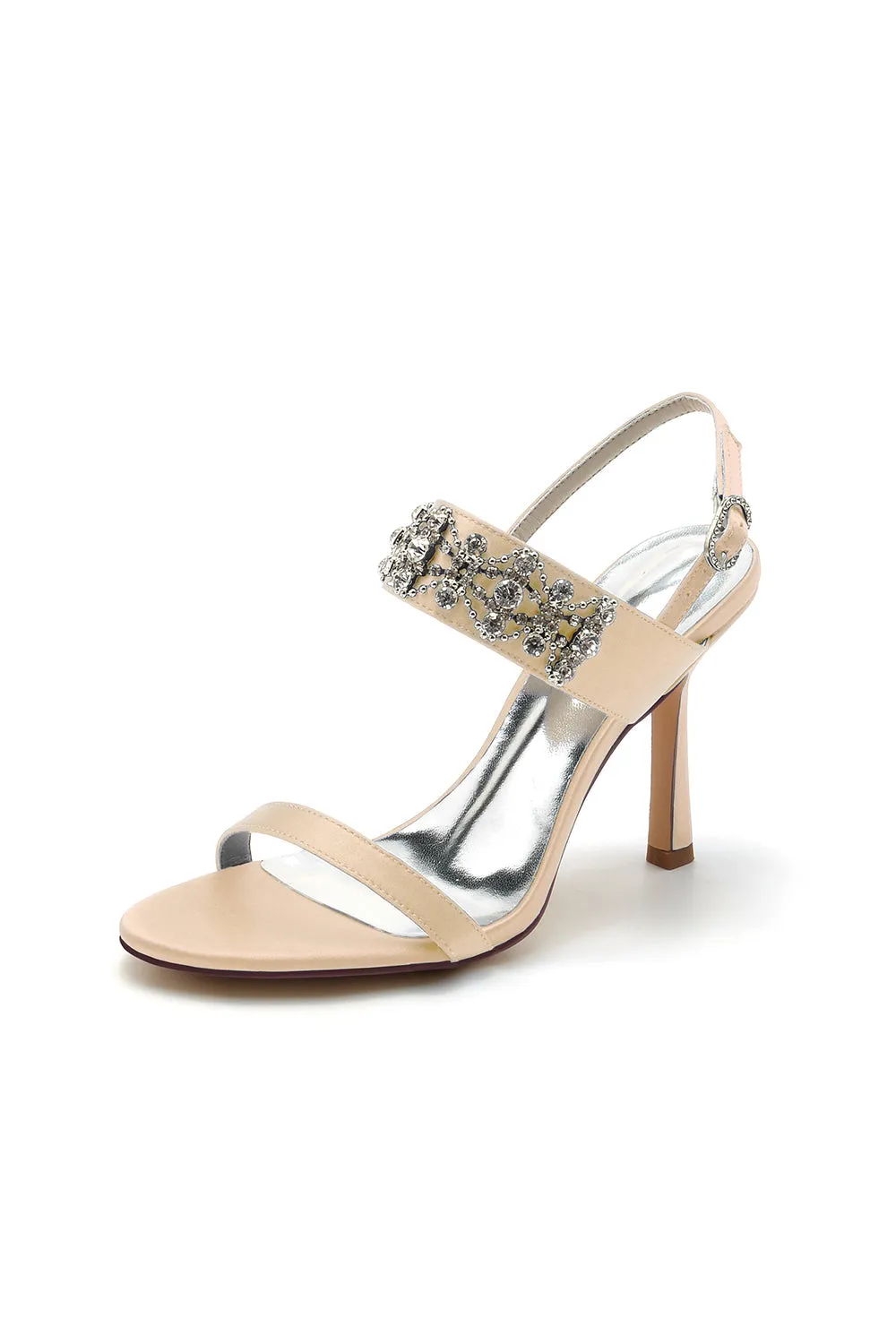 Rhinestone Beaded Ankle Straps Party Shoes
