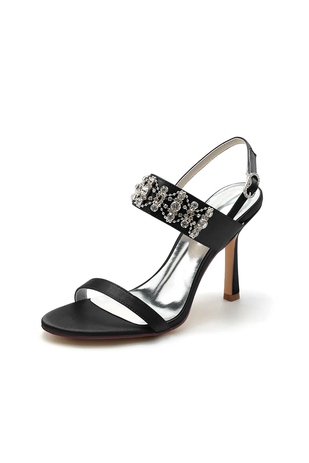 Rhinestone Beaded Ankle Straps Party Shoes