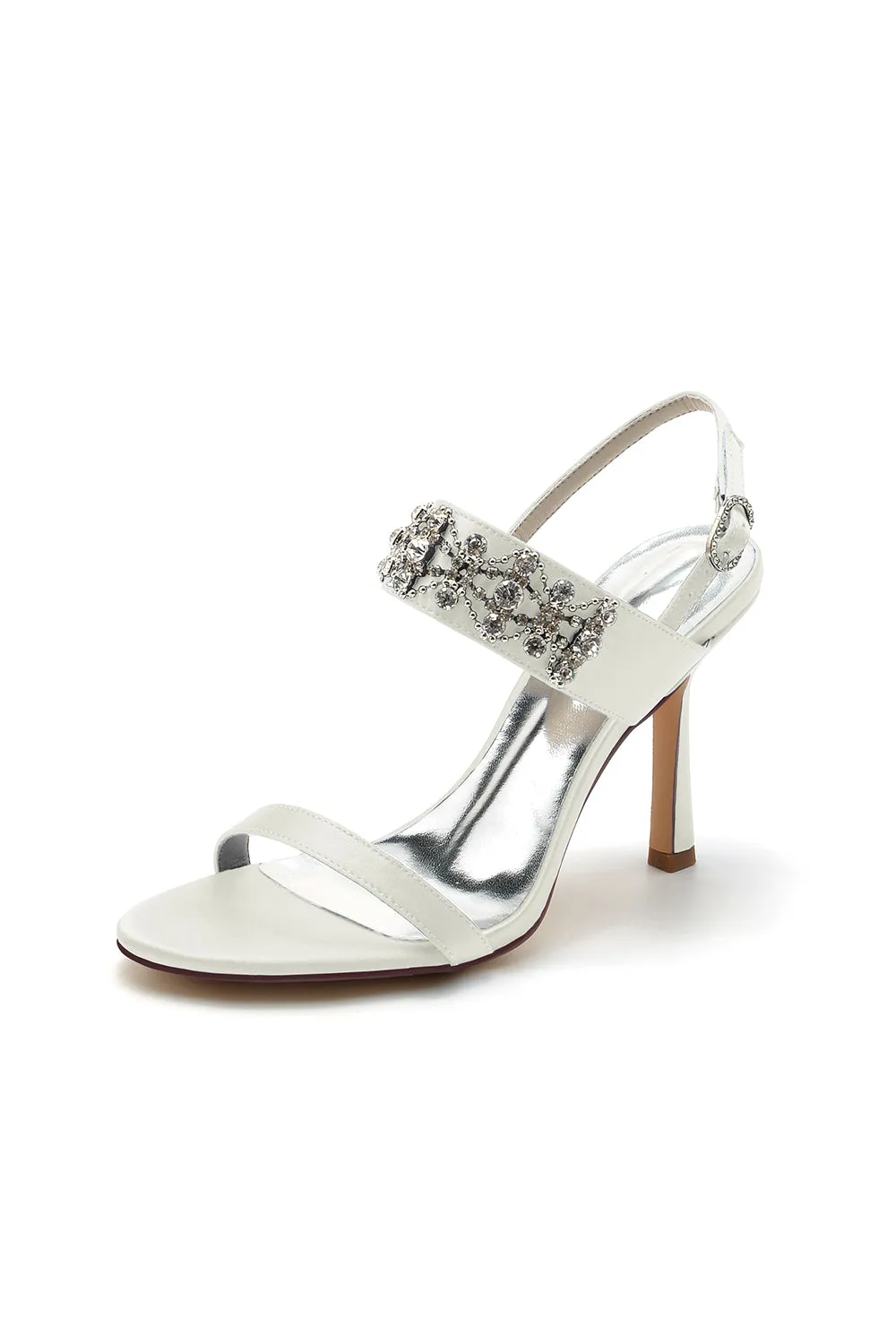 Rhinestone Beaded Ankle Straps Party Shoes