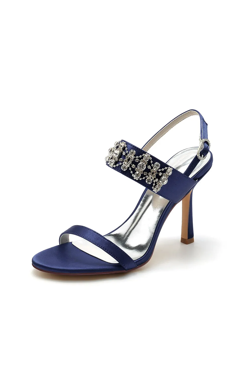 Rhinestone Beaded Ankle Straps Party Shoes