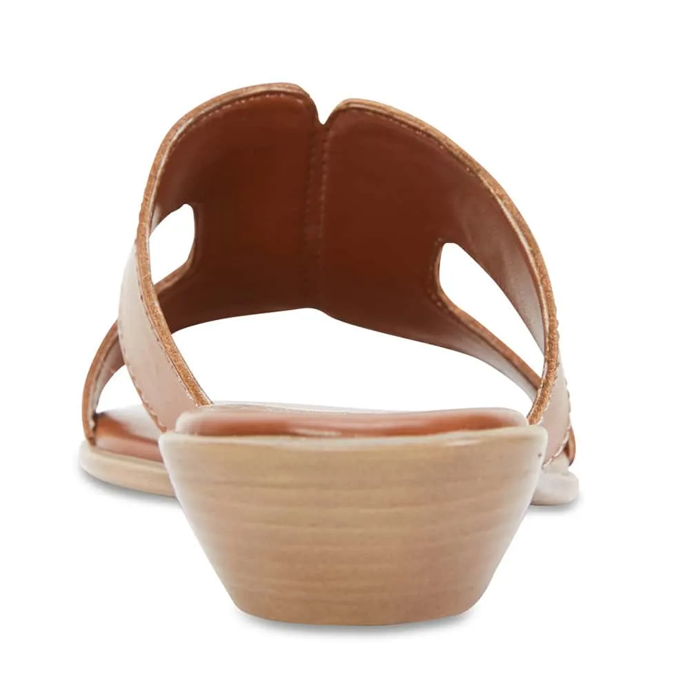 Sahara Slide in Cognac Leather