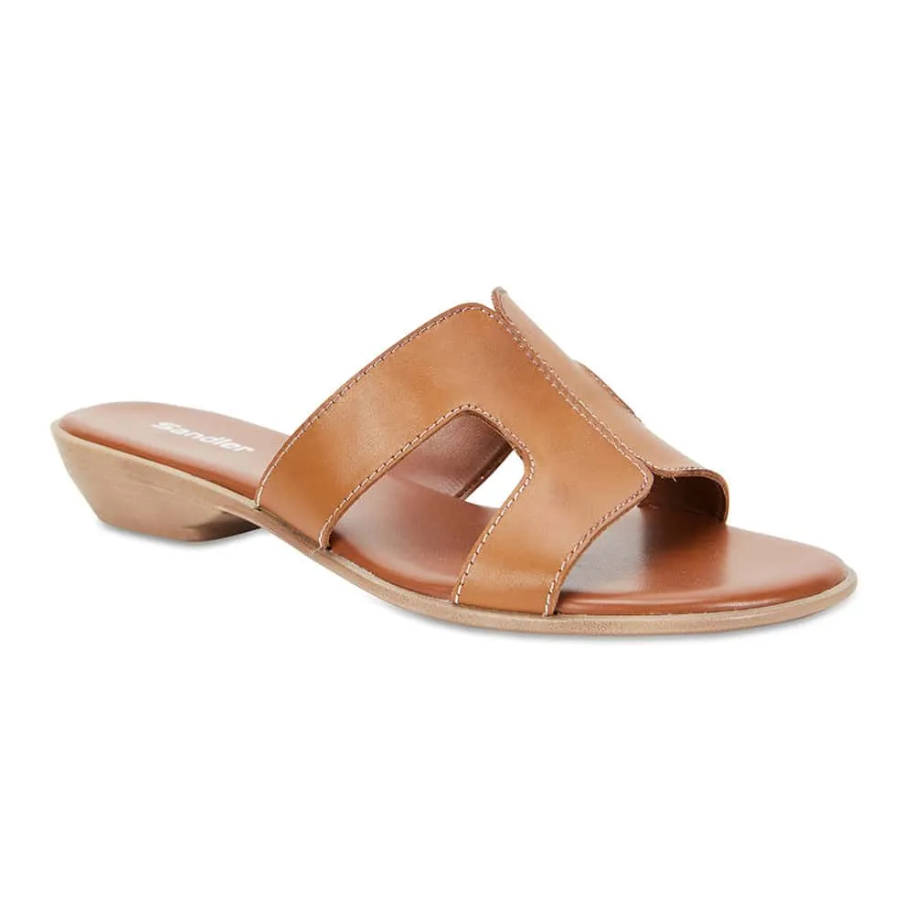 Sahara Slide in Cognac Leather