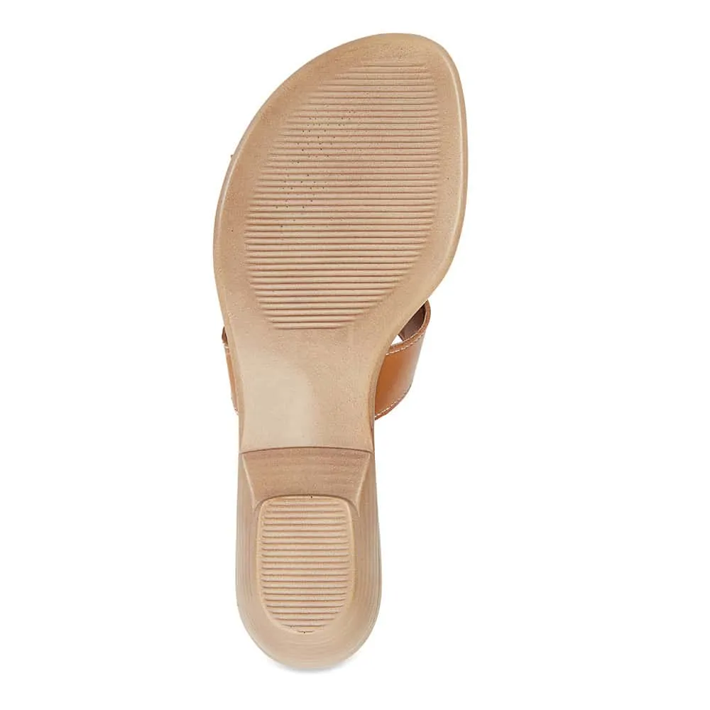Sahara Slide in Cognac Leather