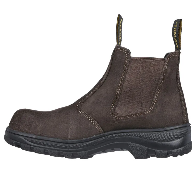 'Skechers' Women's 5" Work: Workshire-Jannit EH SR Comp Toe - Brown Suede
