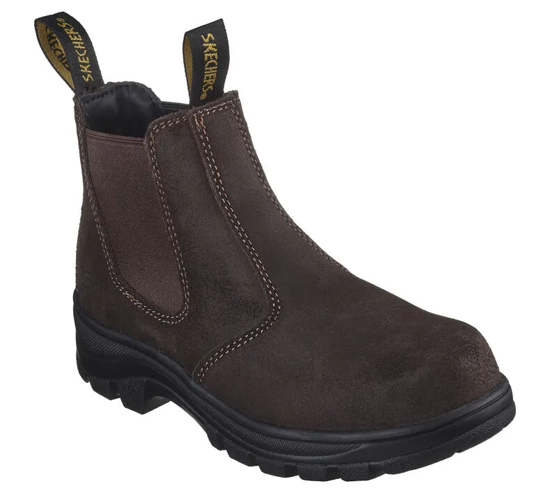 'Skechers' Women's 5" Work: Workshire-Jannit EH SR Comp Toe - Brown Suede