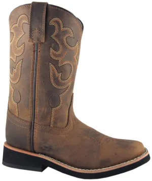 Smoky Mountain Boots Youth Boys Pueblo Dark Crazy Horse Leather 6 D