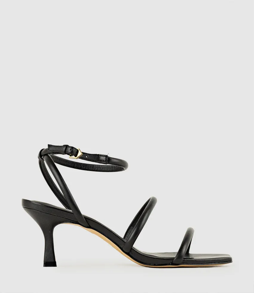 SOLARA65 Strappy Sandal in Black