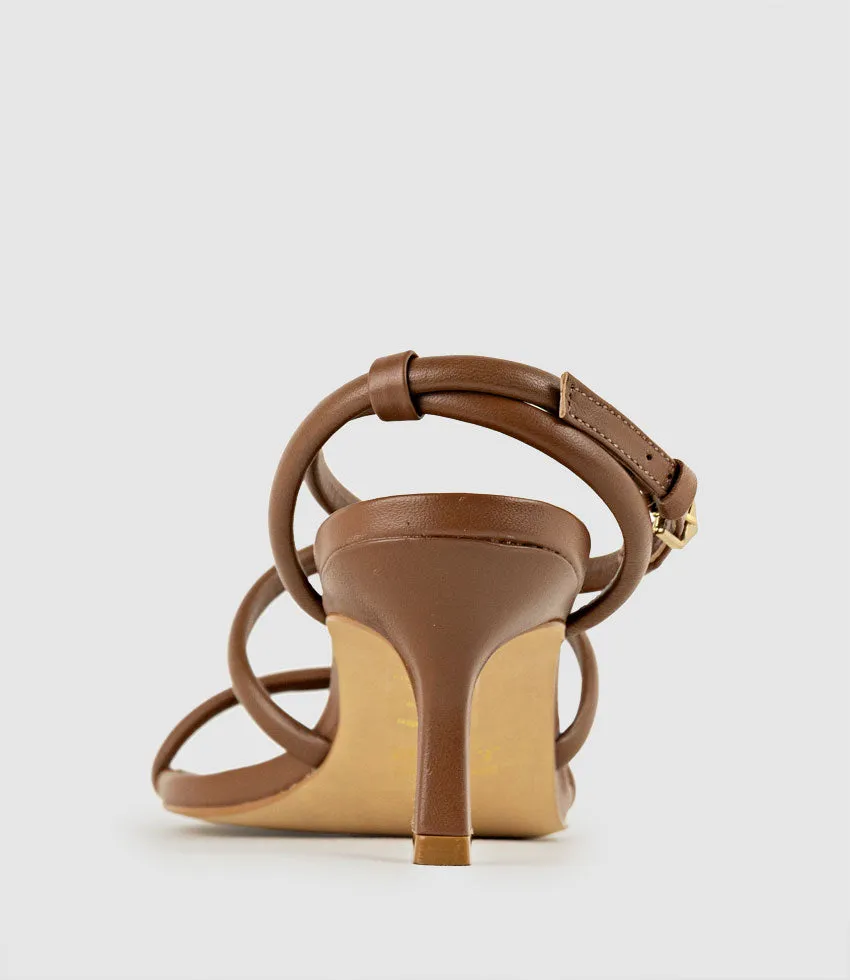 SOLARA65 Strappy Sandal in Caramel