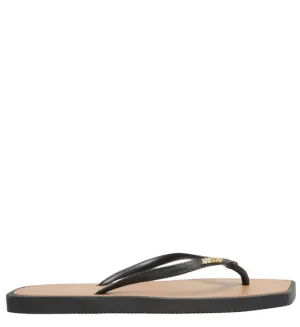 Square Toe Black Toe Slipper