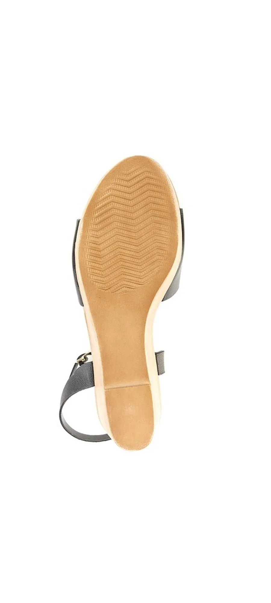 Steve Madden Welsh Black Leather Ankle Strap Open Toe Platform Wedge Sandals