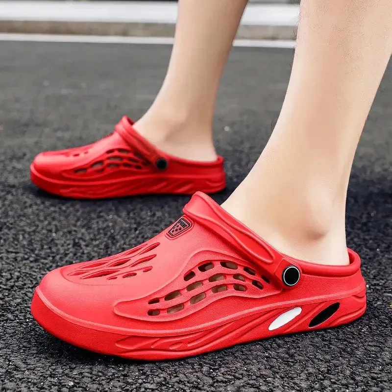 summer waterproof sandals Unisex Beach Sandals Men Women Slipper Summer Waterproof Anti-Slip Sandal Flip Flops Indoor Bathroom Slippers Outdoor Flat Shoes