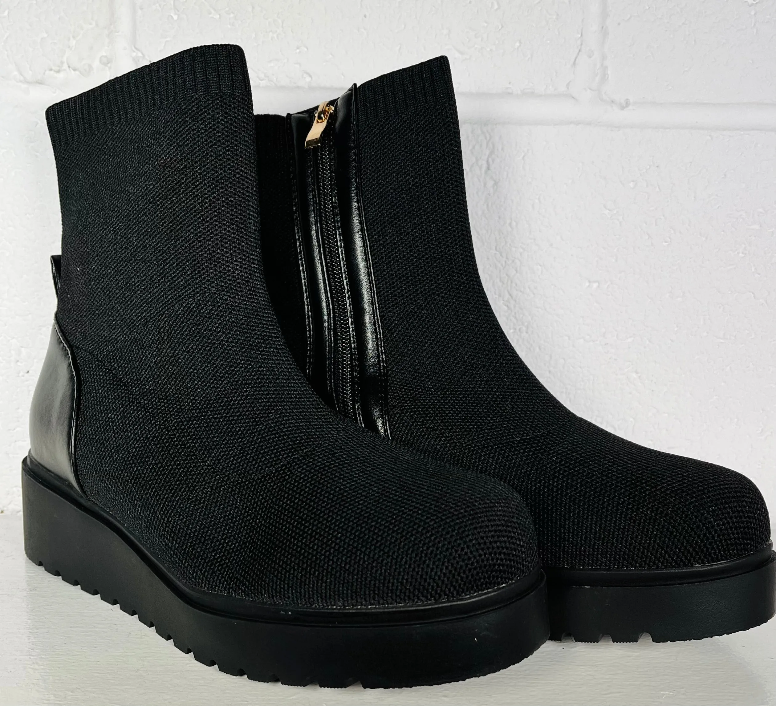 Thelma Sock Boots - Black