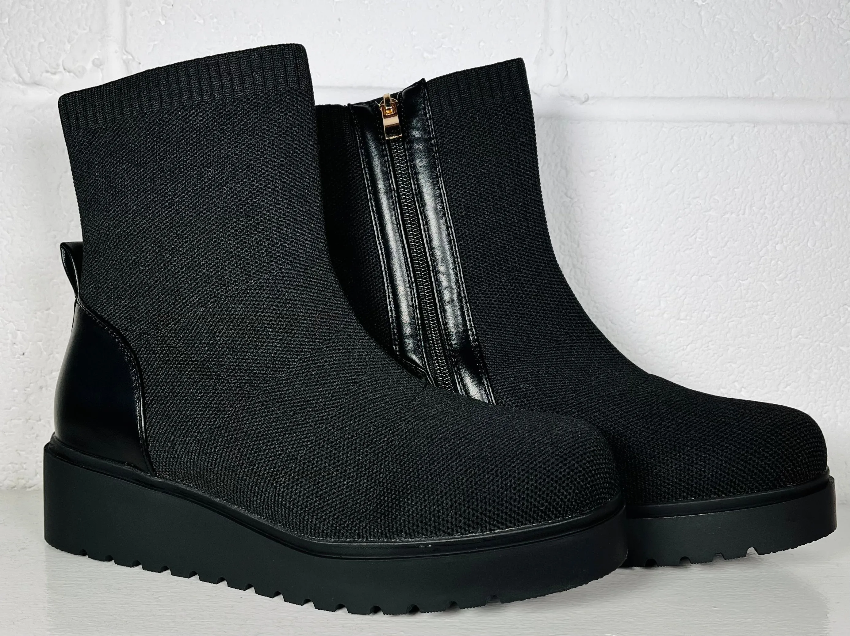 Thelma Sock Boots - Black