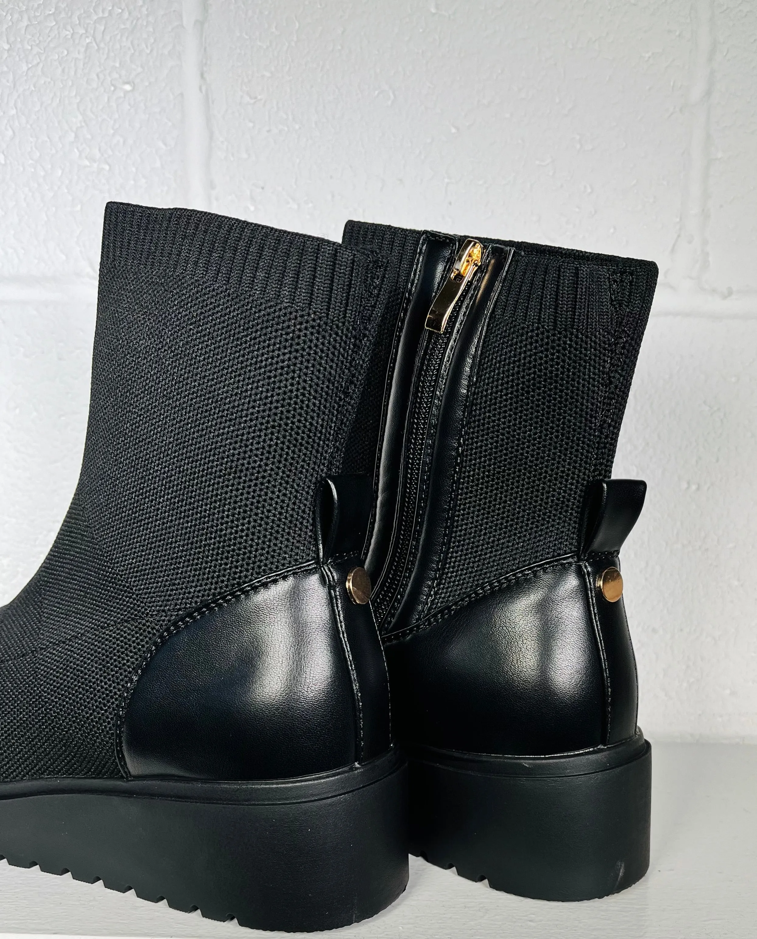 Thelma Sock Boots - Black