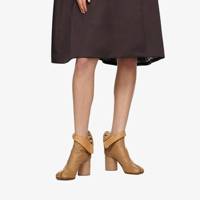 Trendy Soft Nappa Leather Ankle Boots