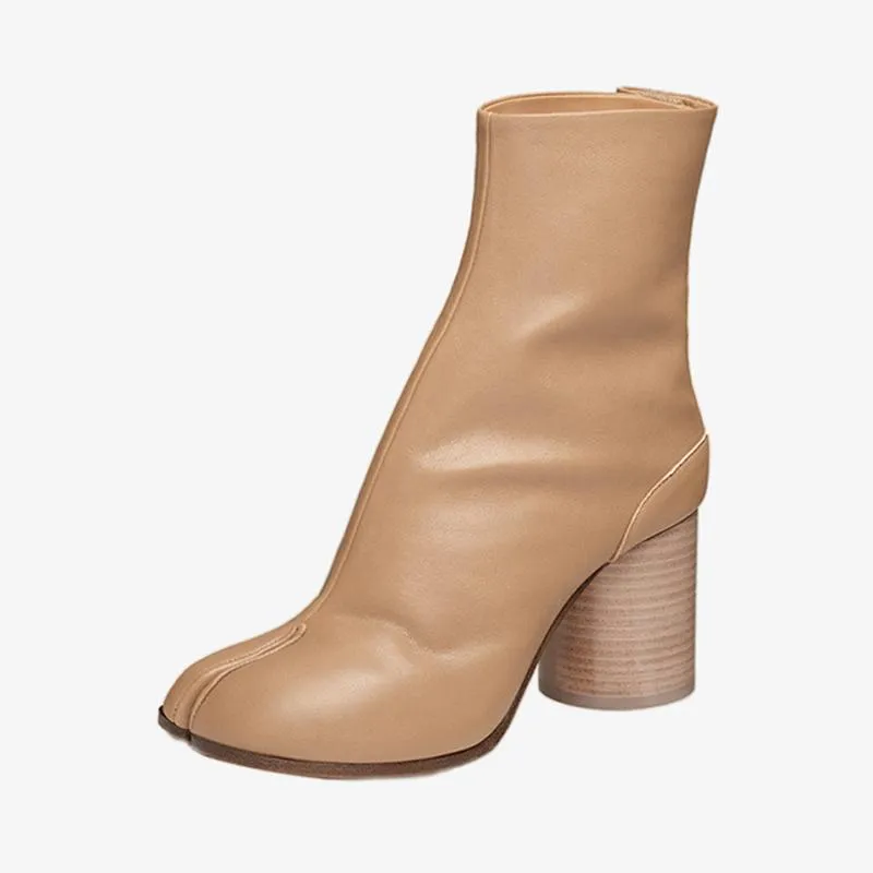 Trendy Soft Nappa Leather Ankle Boots