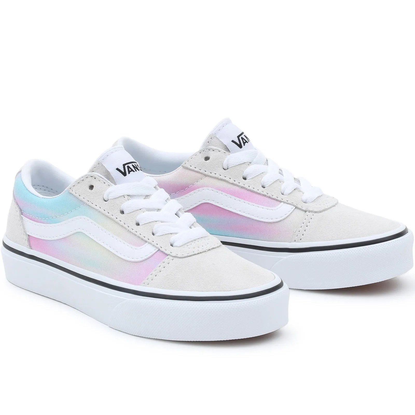 Vans Kids Ward Low Rise Suede Lace Up Trainers - Multi
