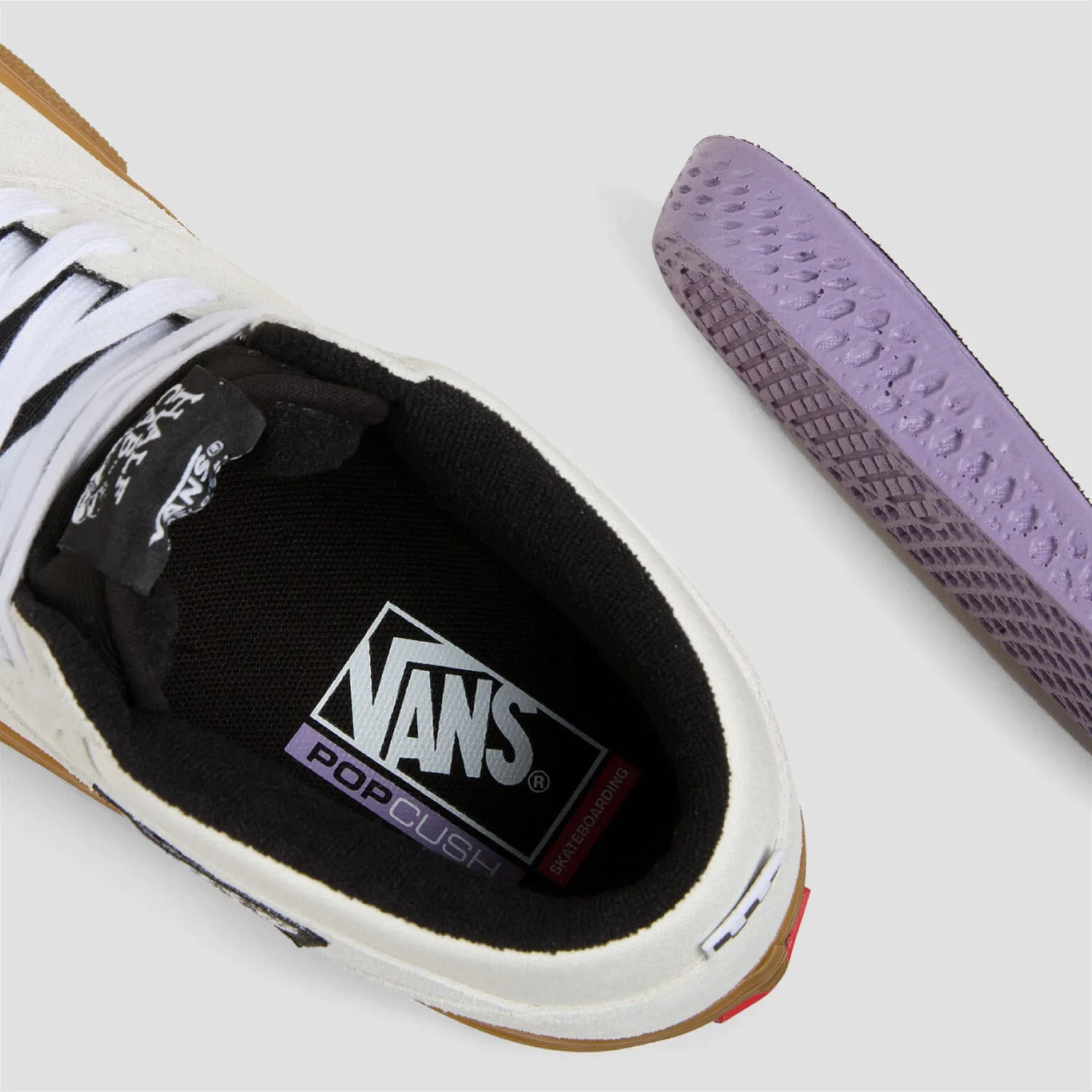 Vans Skate Half Cab Skate Shoes Antique White / Gum