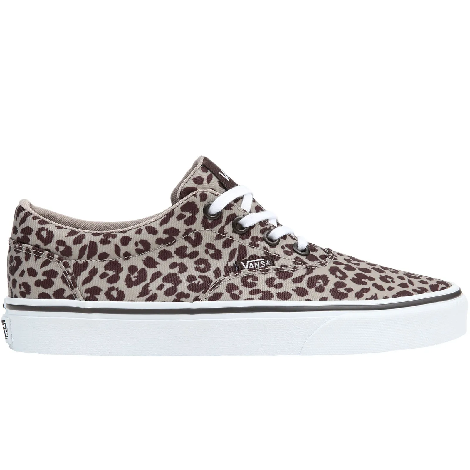 Vans Womens Doheny Animal Print Low Rise Trainers - Satin Leopard