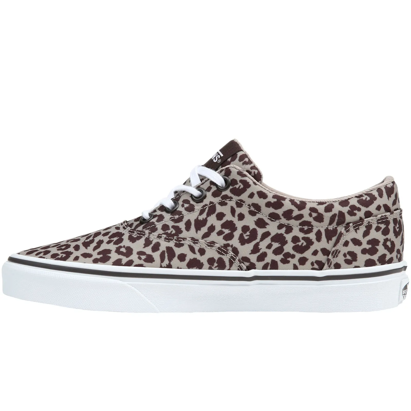 Vans Womens Doheny Animal Print Low Rise Trainers - Satin Leopard