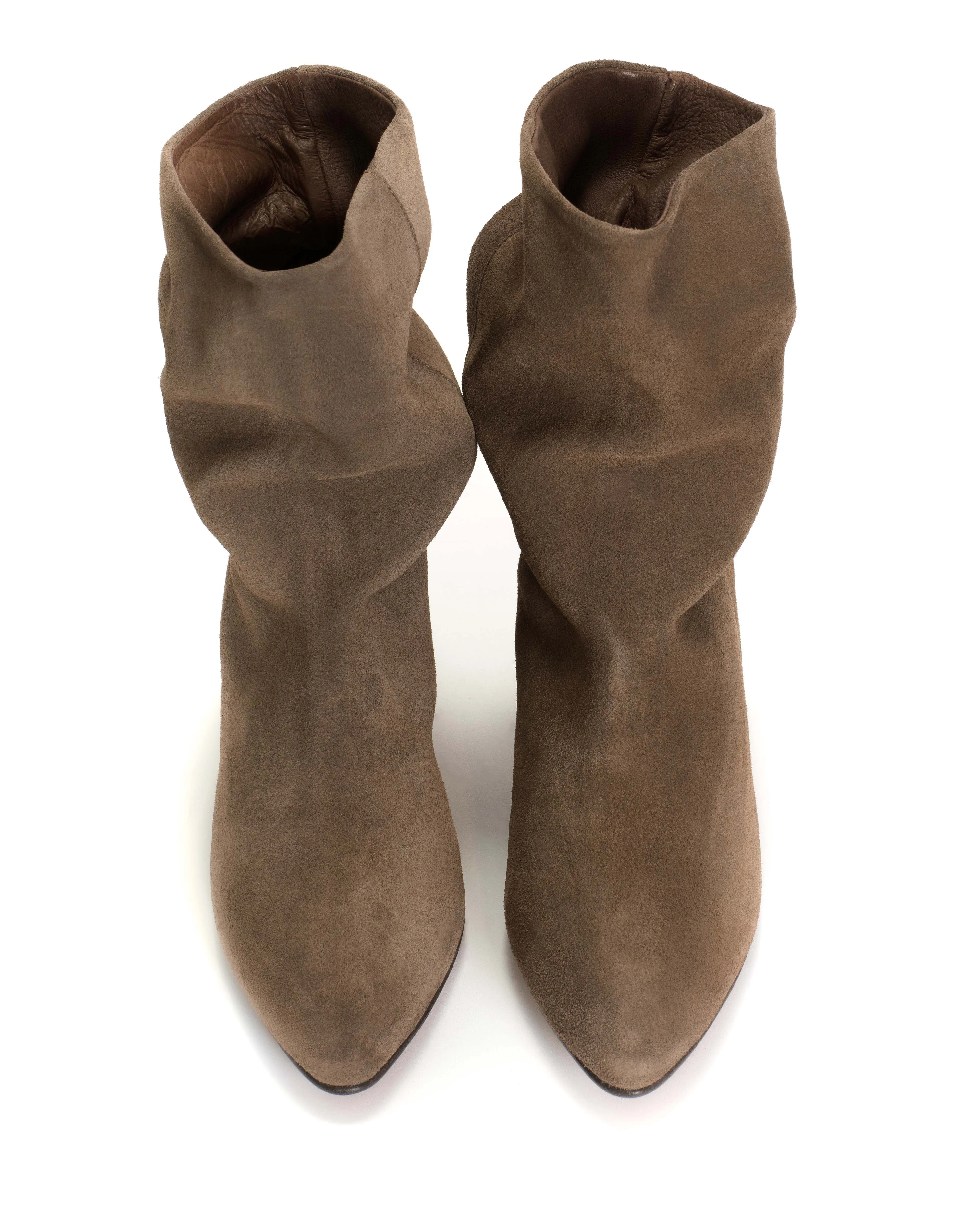 Vully 50 Stiletto Calf Suede Dark taupe
