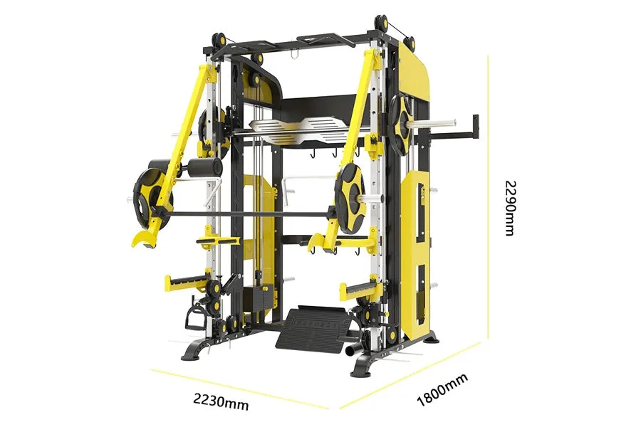 Warrior Power Cage Pulley Smith Machine w/ Jammer Arms (Optional)