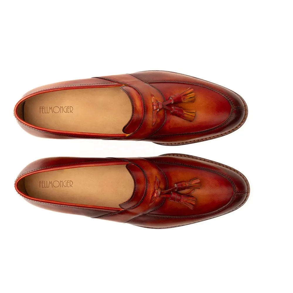 Washed Patina Split Toe Apron Tassel Loafer
