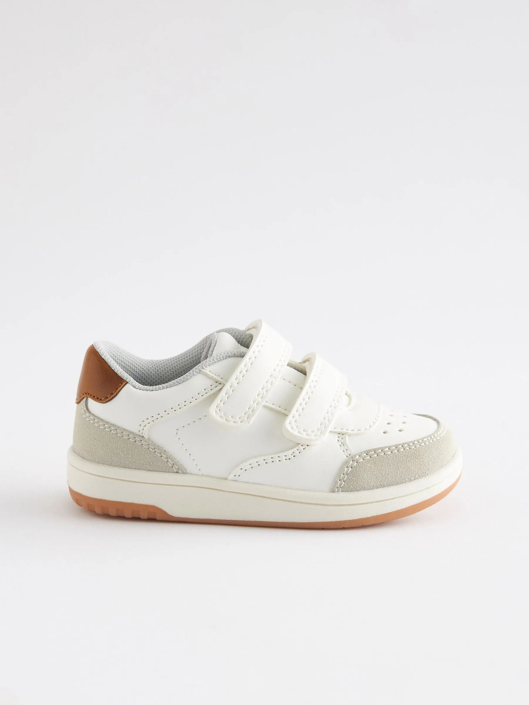 White Two Strap Touch Fastening Smart Trainers