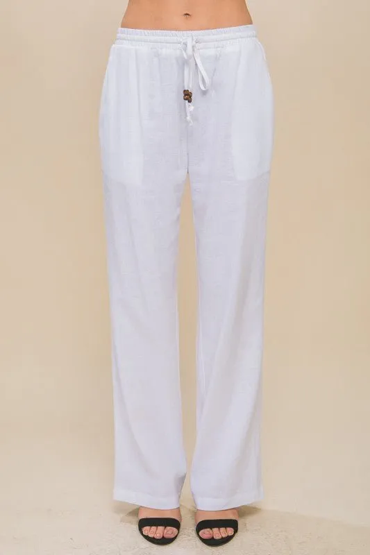 Wide Leg Linen Pants