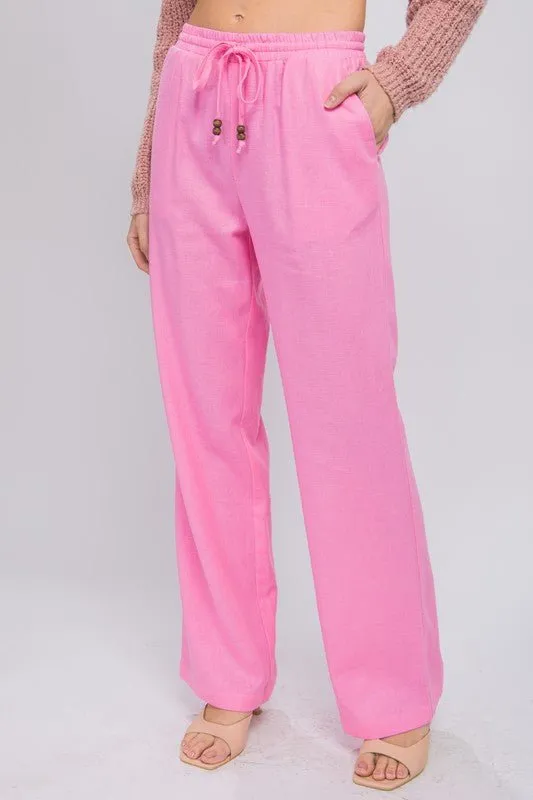 Wide Leg Linen Pants