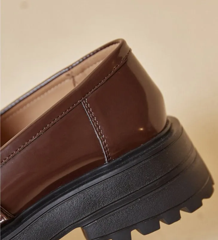 Women Genuine Leather Casual Thick-soled Shoes